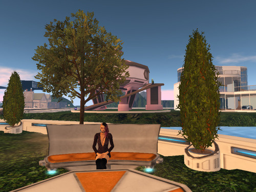 Chilling for ten minutes on a bench in central park in the virtual other world of second life.