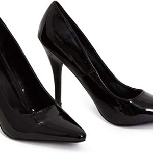 Black Patent Stiletto heeled pointy toe shoes