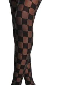 Sexy Ladies Chessboard Pattern Tights. 20/40 Denier. Size Large,Medium, Smal and X Large.